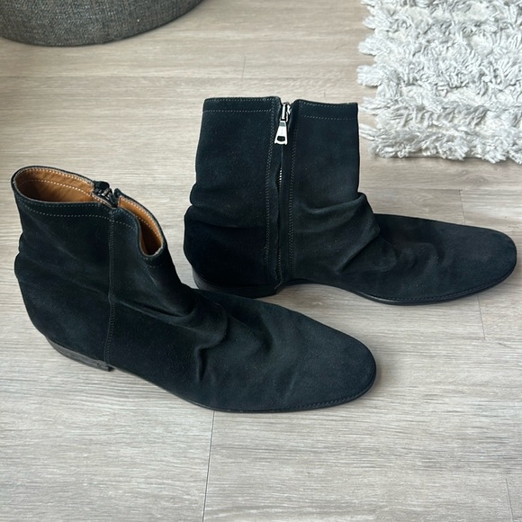 John Varvatos | Black Sharpei Suede Boots - Picture 1 of 7